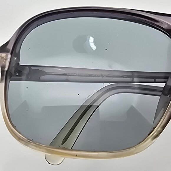 Bill Blass 3300 Universal Crystal Grey Frame Blue Glass Lens Aviator Sunglasses - Picture 16 of 16